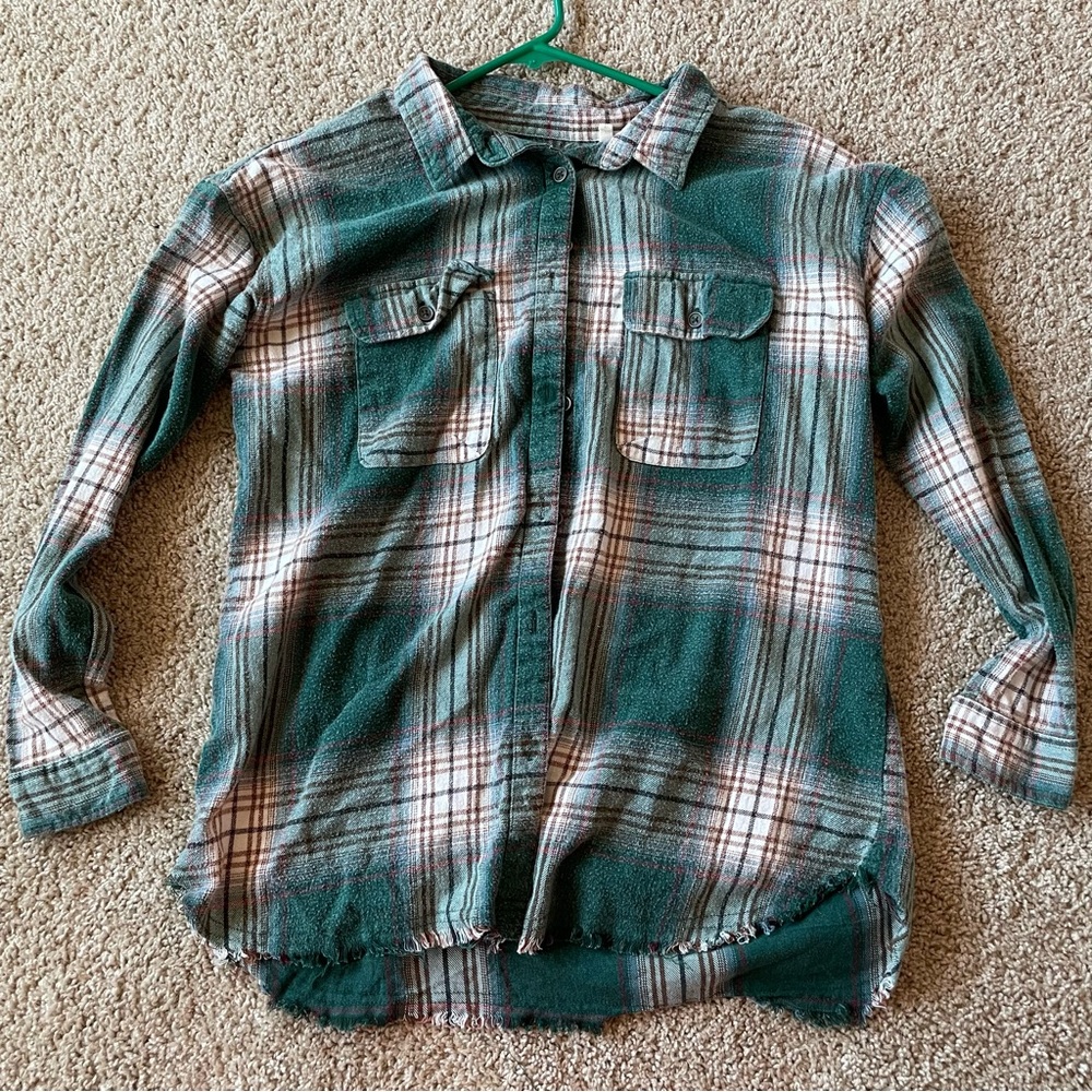 Gilded Intent Green Plaid Button Down Shirt